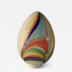  SimoEng White Egg With Multicolored Reeds Murano Style Glass Table Lamp - 3968336