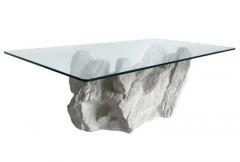  Sirmos Mid Century Modern Rectangular Coffee Table after Sirmos in Plaster Rock Form - 3208605