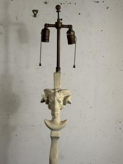  Sirmos NEOCLASSICAL RESIN RAMS HEAD FLOOR LAMP IN THE MANNER OF T H ROBSJOHN GIBBINGS - 4348540