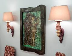  Sirmos Pair of Cast Resin Sconces by Sirmos - 194553
