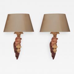  Sirmos Pair of Cast Resin Sconces by Sirmos - 195304