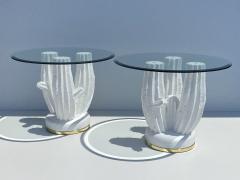  Sirmos Pair of Plaster Cactus Side End Tables - 2056588