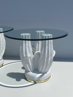  Sirmos Pair of Plaster Cactus Side End Tables - 2056590