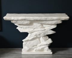  Sirmos Pair of White Plaster Grand Quarry Ledge Consoles By Sirmos - 3867860