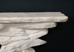  Sirmos Pair of White Plaster Grand Quarry Ledge Consoles By Sirmos - 3867862