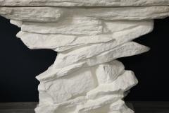  Sirmos Pair of White Plaster Grand Quarry Ledge Consoles By Sirmos - 3867864