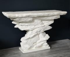  Sirmos Pair of White Plaster Grand Quarry Ledge Consoles By Sirmos - 3867866