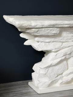  Sirmos Pair of White Plaster Grand Quarry Ledge Consoles By Sirmos - 3867867