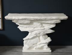  Sirmos Pair of White Plaster Grand Quarry Ledge Consoles By Sirmos - 3867868