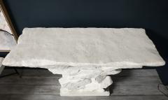  Sirmos Pair of White Plaster Grand Quarry Ledge Consoles By Sirmos - 3867870