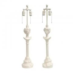  Sirmos Sirmos Colette Table Lamps White Matte Resin After Giacometti - 3593865