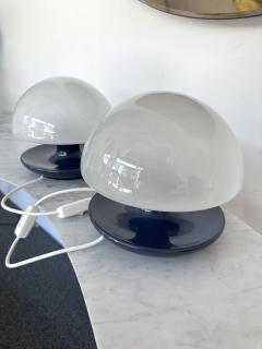  Sirrah Pair of Blue Metal and Glass Lamps by Vittorio Balli for Sirrah Italy 1970s - 3285584