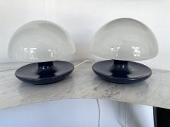  Sirrah Pair of Blue Metal and Glass Lamps by Vittorio Balli for Sirrah Italy 1970s - 3285586