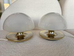  Sirrah Pair of Brass and Glass Lamps by Vittorio Balli for Sirrah Italy 1970s - 2421897