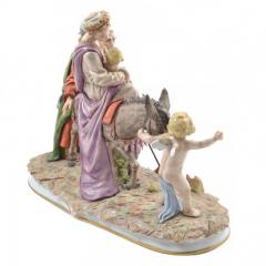  Sitzendorf Porcelain Manufactory 1954 The Flight to Egypt Porcelain Group Germany - 151282