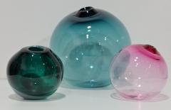  SkLO SkLO Float Glass Bubble Vessels Set of Three - 4290758