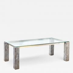  Skipper Renato Polidori Skipper Table mod Faraone Marble and Crystal 80s - 2963416