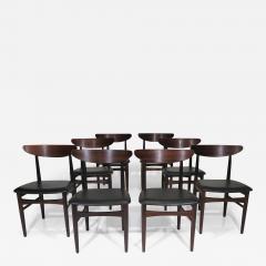  Skovby M belfabrik Eight E W Bach Danish Rosewood Dining Chairs - 3560652