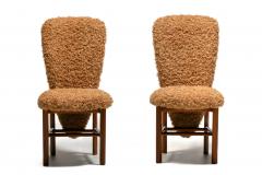  Skovby M belfabrik Set of 20 Danish Modern Tall Back Dining Chairs in New Camel Teddy Bear Fabric - 4522837
