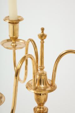 Skultuna - A Pair of Swedish Skultuna Brass Candelabra, Circa 1860s