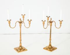  Skultuna Large Pair of Swedish Brass Candelabra from Skultuna 19th Century - 757382