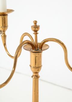  Skultuna Large Pair of Swedish Brass Candelabra from Skultuna 19th Century - 757384