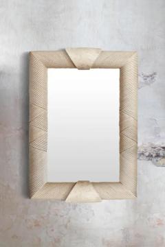  Smania Mirror made from woven rattan cane with scagliola details Arredamenti Smania - 3730377