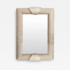  Smania Mirror made from woven rattan cane with scagliola details Arredamenti Smania - 3742908