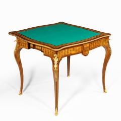  Sormani A Napoleon III parquetry card table by Sormani - 2426068