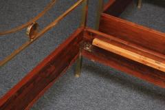  Sormani Pair of Vintage Italian Mahogany and Brass Beds by Carlo de Carli for Sormani - 3312223