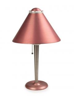  Soundrite Corp Art Deco Machine Age Spun Aluminum Lamp Pink Anodized Soundrite Corp 1930s - 4563989