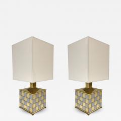  Spadafora Pair of Brass and Chrome Lamps by Spadafora Italy 1970s - 522905