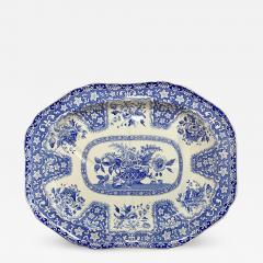  Spode Copeland Garrett Late Spode Blue and White Filigree Pattern Platter - 3064643