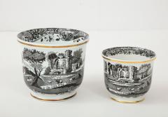  Spode Pair of Spode Black and White Cachepots - 1136733