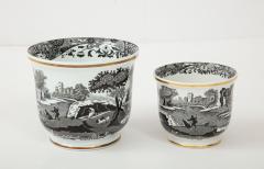  Spode Pair of Spode Black and White Cachepots - 1136735