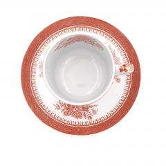  Spode Set of Twelve Spode Orange Fitzhugh Demitasses and Saucers - 3348758