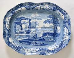  Spode Spode Blue and White Italian Pattern Large Well and Tree Platter circa 1820 - 3802515