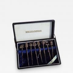  Spritzer Fuhrmann Set of 8 Sterling Silver Oriental Themed Hair Pins by Spritzer Fuhrmann - 2674255