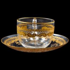  St Louis Crystal 1903 St Louis Demi Cup Saucer in Cleo Pattern - 143705