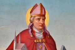  St Wolfgang of Regensburg Oil on Canvas German school 19th Century - 2698367