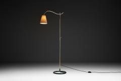  Stablet Tubular Metal and Brass Floor Lamp by Stablet France ca 1950s - 4776358