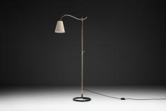  Stablet Tubular Metal and Brass Floor Lamp by Stablet France ca 1950s - 4776429