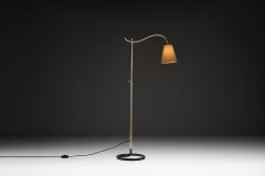  Stablet Tubular Metal and Brass Floor Lamp by Stablet France ca 1950s - 4776432