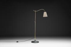  Stablet Tubular Metal and Brass Floor Lamp by Stablet France ca 1950s - 4776433