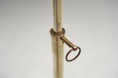  Stablet Tubular Metal and Brass Floor Lamp by Stablet France ca 1950s - 4779799