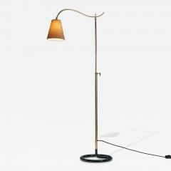  Stablet Tubular Metal and Brass Floor Lamp by Stablet France ca 1950s - 4779927