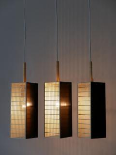  Staff Leuchten Set of Three Mid Century Modern Pendant Lamps by Staff Leuchten Germany 1960s - 3399415