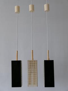  Staff Leuchten Set of Three Mid Century Modern Pendant Lamps by Staff Leuchten Germany 1960s - 3399420