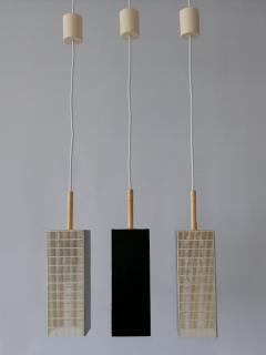  Staff Leuchten Set of Three Mid Century Modern Pendant Lamps by Staff Leuchten Germany 1960s - 3399424