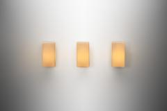  Staff Leuchten Set of Three Opaline Wall Lamps by Staff Leuchten Germany 1960s - 4348867